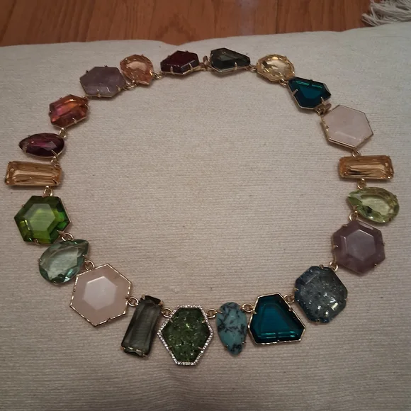 Stella & Dot Candy Gems Multicolor Gemstone Necklace and Bracelet Set - Picture 2 of 15